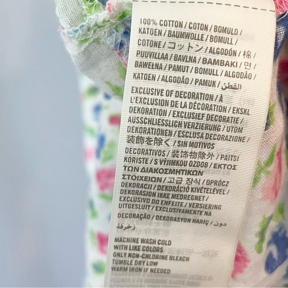 ABERCROMBIE & FITCH White Pink Blue Floral Tank Top Medium NWT - Picture 9 of 9